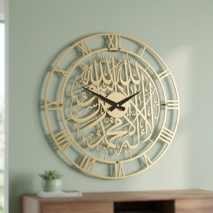 Horloge murale moderne en métal, design géométrique abstrait rond, quartz analogique silencieux, décoration de salon - Product Image 6