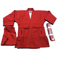 N Custom Logo 100% Coton Hybride Tissu Sambo Kurtka Wrestling Uniform Sambo Jacket and Short Set