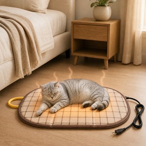 Coussin de massage pour animaux de compagnie ZT, intérieur/extérieur, lit chauffant électrique, tapis chauffant imperméable pour le corps des animaux, pour chats et chiens - Product Image 1