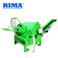 Scie à tambour à bois de chauffage circulaire automatique RIMA High Production pour billettes pré-fendues et scie à tambour à bois ronde
