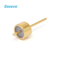 Connecteur RF à perlage de verre à étanchéité hermétique, diamètre 0,38 mm, longueur des broches 4,57 mm, impédance 50 ohms, plaqué or