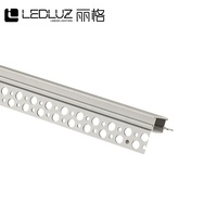 Profilé LED sans cadre pour cloison sèche, en aluminium encastré, pour éclairage linéaire mural et de plafond