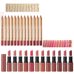 Lápiz Labial y Delineador <span class=keywords><strong>de</strong></span> Labios <span class=keywords><strong>2</strong></span> en 1 Kiss Beauty, Juego con Logotipo Personalizado, Etiqueta Privada, Expositor <span class=keywords><strong>de</strong></span> Tubos, Lápiz Labial <span class=keywords><strong>de</strong></span> Terciopelo Impermeable <span class=keywords><strong>de</strong></span> Larga Duración - Product Image 5