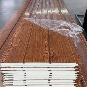 Panneaux sandwich en mousse <span class=keywords><strong>de</strong></span> polyuréthane, isolés, aspect brique, panneau mural décoratif pour façade, pare-feu, bardage métallique pour <span class=keywords><strong>maison</strong></span> - Product Image 4