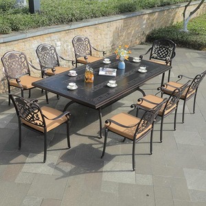 Hot Sale High Quality Modern Outdoor Dining <b>Table</b> Set Aluminum Frame for Courtyard Park Use <b>Balcony</b> Barbecue Leisure Furniture B - Product Image 4