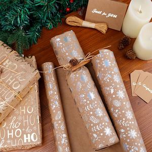 High Quality Wholesale 80g <b>Christmas</b> Kraft <b>Paper</b> <b>Tissue</b> 43*300cm Gift Luxury Custom Birthday Packaging Wrapping <b>Paper</b> Roll - Product Image 1