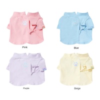 PAWSMOMENT Vêtements pour chiens Printemps Automne Nouveauté T-shirt en coton chaud pour Teddy et Corgi Motif Patte Planète Deux pattes