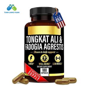OEM paketi Tongkat Ali kapsül 60 Fadogia Agrestis kök erkekler sağlık doğal bitkisel Tongkat Ali kapsül ile formüle - Product Image 2