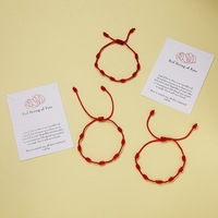 Fabricant de bracelets en macramé à 7 nœuds, cordon rouge noir, fait à la main, réglable, turc mauvais yeux, corde longue distance pour couples
