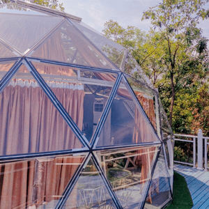 Romantique 5M Dôme de glamping de luxe en verre pour l'hiver, tente <span class=keywords><strong>igloo</strong></span> avec salle de bain et énergie solaire, Domos De Lujo - Product Image 3