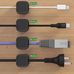Magnetic Cable Clip Adjustable Cord Holder Under Desk Organizing Cable Management <b>Wire</b> Organizer Cable Holder for Wall and Table - Product Image 2
