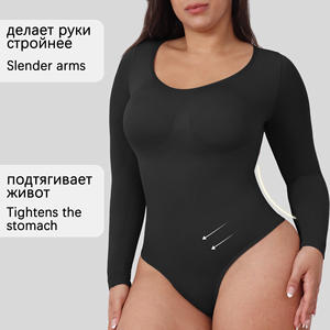 Mono Moldeador de Cuerpo Tipo Corsé de Manga Larga sin Tirantes, Transpirable y Resistente a las Arrugas, Estilo Europeo Americano, para Mujer, Deportivo - Product Image 6