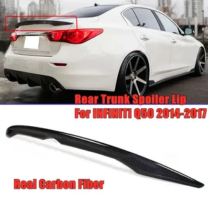 Aileron arrière en fibre de carbone véritable pour INFINITI Q50 2014-2017, style OE, extension de becquet de coffre - Product Image 1