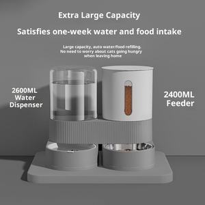 Distributore Automatico di Cibo e Acqua per Animali 2-in-1 - Capacità Totale 5L con Design Separato per Cibo/Acqua - Product Image 3