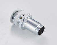 Vanne Click Clack moderne en laiton chromé poli 80 mm pour lavabo, vasque ou lavabo sur pied, siphon de vidange escamotable