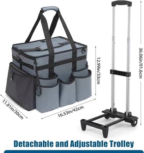 남녀공용 다기능 OEM 대용량 토트 도구 자동차 가방 하우스 키핑 보관 청소 용품 키트 (이동식 트롤리 포함) - Product Image 2