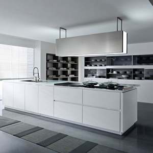 Muebles de Cocina Modernos de China, Gabinetes de Cocina Modulares de Madera Contrachapada con Acabado Lacado Brillante, Gabinetes de Cocina Completos - Product Image 4