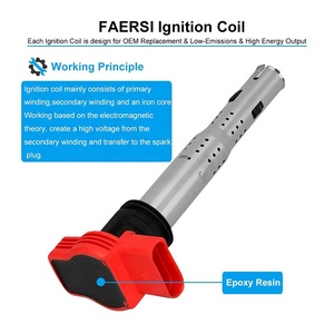 Bobina de encendido paquete para Volkswagen y Audi Golf GTI bobina de encendido 06E905115 06E905115E 06D 905, 115 C 06E 905, 115 un - Product Image 4