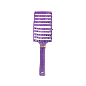 Xoăn Detangling Bàn Chải Tóc Cong Thông gió Bàn Chải Tùy Chỉnh Với Logo Khô Ướt Bàn Chải Tóc Salon Tóc Công Cụ - Product Image 3