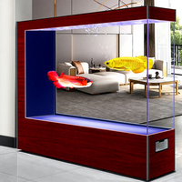 Aquarium sur pied en verre ultra-transparent 2026 avec pompes à eau intégrées, grand modèle pour salon