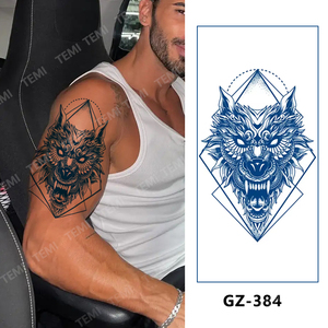 Adesivi per Tatuaggi Semi-Permanenti a Base di Erbe, Impermeabili, Durata 1-2 Settimane, Disegni di Ali, Pianeti e Teschi, Tatuaggi Temporanei per Uomo, Vendita all'Ingrosso - Product Image 5