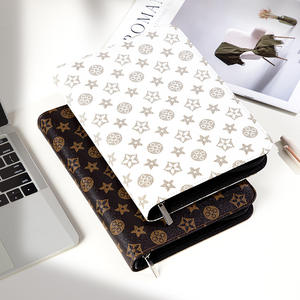 Carnet A5 à feuilles mobiles détachables avec fermeture éclair, couverture souple en cuir PU vintage, personnalisable, 100 feuilles - Product Image 2