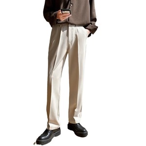 <span class=keywords><strong>Pantaloni</strong></span> da Completo da <span class=keywords><strong>Uomo</strong></span> Taglie Forti Stile Coreano, Gamba Dritta, <span class=keywords><strong>Larghi</strong></span> e Casual, Bianchi, a Gamba Larga, <span class=keywords><strong>Pantaloni</strong></span> a Terra - Product Image 5
