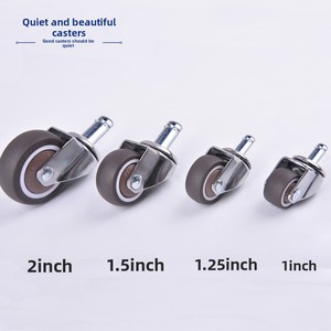 Abdominal Muscle Disc <strong>Wheel</strong> <strong>with</strong> Spring Clamp and Synthetic Rubber 1.5-Inch Swivel Casters for Hairdressing Chair &amp; Work <strong>Stool</strong> - Product Image 2