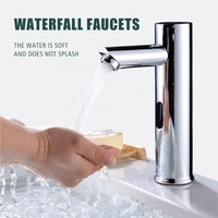 Capteur de robinet infrarouge pour évier de lavabo monté sur le pont Robinets d'eau pour capteur de salle de bain automatique sans contact avec boîtier de commande