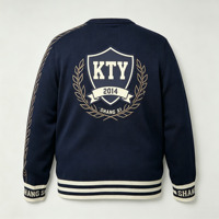 Pulls brodés personnalisés, vêtements streetwear OEM, vêtements de fraternité avec logo personnalisé sur un pull vintage à col rond