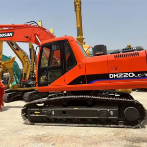 Excavatrice d'occasion Doosan DH220LC-7 pour travaux de construction, poids opérationnel de 22 tonnes, capacité de la benne de 1,18 m, moteur, boîte de vitesses en excellent état - Product Image 1