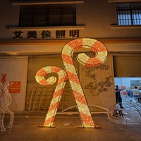 Grande boîte cadeau de Noël 3D à LED personnalisée, motif créatif extérieur à LED, éclairage paysager