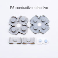 Kit de boutons en caoutchouc souple de remplacement pour manette PS5 DualSense, accessoires de jeu en silicone avec adhésif conducteur