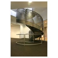 Escalier circulaire incurvé au design moderne Installation de bricolage Escalier hélicoïdal et en colimaçon en métal d'intérieur de Chine