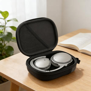 Étui rigide en EVA pour casque <span class=keywords><strong>Bose</strong></span> <span class=keywords><strong>QC35</strong></span> <span class=keywords><strong>II</strong></span> QC25 QC45, sac de rangement de voyage avec fermeture éclair - Product Image 3