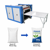 Imprimante semi-automatique pour sacs en papier avec sécheur, machine d'impression flexographique 3 couleurs pour sacs en plastique non tissé