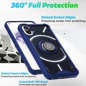 Soporte de anillo magnético a prueba de golpes, funda protectora trasera para teléfono PC, TPU, transparente, novedad, 1 - Product Image 6