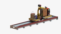 Station de travail robotisée de soudage intelligente à 8 axes montée sur rail avec PLC et servomoteur à boîte de vitesses, aucune programmation requise
