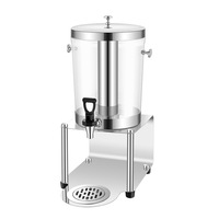 Nouveau design Distributeur de boissons 16L en acier inoxydable doré pour jus, lait, café, soda, bière pour cafétéria