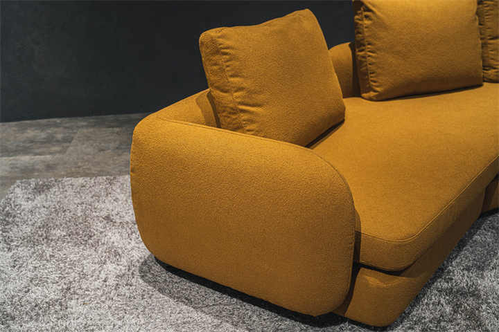 Fabric Curved Living Room Sofas Home Decor Sets Furniture Luxury Upholstered Design Sofa Set Furniture for Hotel and Mall
