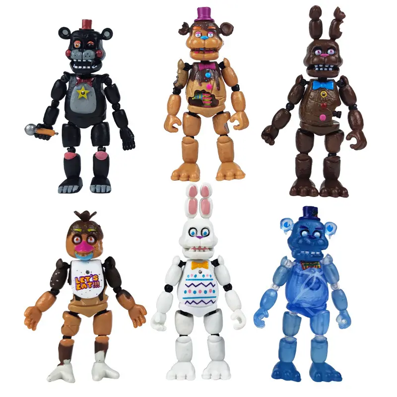 Newstar Cute Anime Five Night At Freddy Toys Action Figure Fnaf Girls Bonnie Bear Foxy Pvc Model Children Gifts