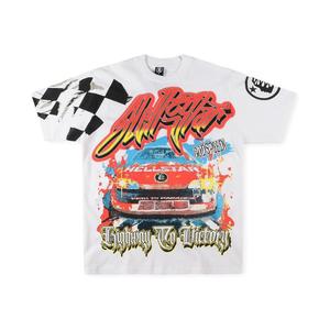 Hell Series T-shirt unisexe décontracté à manches courtes 100% coton 280 grammes Style Hip Hop transfrontalier Lettre à la mode Portrait Imprimer DTG - Product Image 5