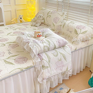 Neue coole vierteilige Bettwäsche Set Fresh Lace Floral Korean <span class=keywords><strong>Bed</strong></span> Röcke Bezüge - Product Image 4