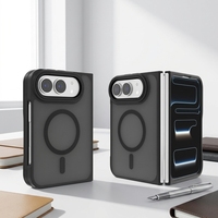 Coque de téléphone magnétique mate pliable en gros pour iPhone Duo, anti-traces de doigts, en PC rigide, protection pour téléphone portable pliable