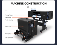 Imprimante DTF avec machine à secouer la poudre, imprimante textile numérique directe sur tissu, machine d'impression d'étiquettes pour vêtements, impression de t-shirts