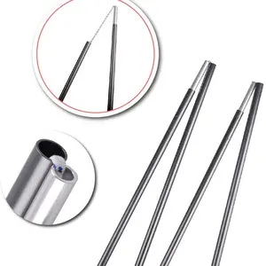 Kit de poteaux de support de tente en fibre de verre, poteaux de tente de randonnée réglables en fibre de verre