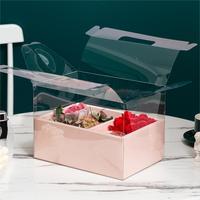 Boîte à fleurs pour gâteau de mariage, anniversaire, fête, recyclable, en PVC, mini-boîte à fleurs pour gâteau, emballage cadeau