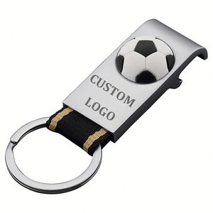 Décapsuleur de bouteilles de bière en métal compact et portable avec logo personnalisé imprimé, design porte-clés, pour cadeaux publicitaires en gros - Product Image 1