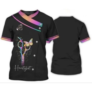 Camiseta de Barbero Profesional Personalizada para Hombre, Cómoda, de Poliéster, Fácil de Limpiar, con Logotipo y Diseño Personalizables - Product Image 5