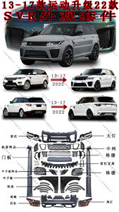 Para <span class=keywords><strong>2022</strong></span> para Range <span class=keywords><strong>Rover</strong></span> <span class=keywords><strong>SVR</strong></span> Edition Kit de apariencia para 2013-2017 para <span class=keywords><strong>Land</strong></span> <span class=keywords><strong>Rover</strong></span> para Range <span class=keywords><strong>Rover</strong></span> Sport Upgrade Car Bumpers - Product Image 5